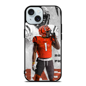 JAMARR CHASE CINCINNATI BENGALS NFL FOOTBALL iPhone 15 Case Cover JAMARR CHASE CINCINNATI BENGALS NFL FOOTBALL iPhone 15 Case Cover