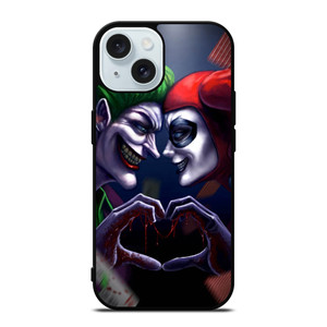 JOKER LOVE HARLEY QUINN ART iPhone 15 Case Cover JOKER LOVE HARLEY QUINN ART iPhone 15 Case Cover