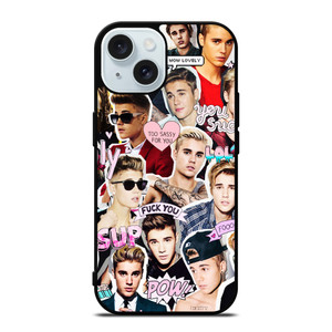 JUSTIN BIEBER COLLAGE iPhone 15 Case Cover