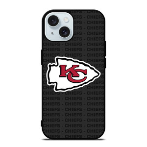KANSAS CITY CHIEFS FOOTBALL TEXT iPhone 15 Case Cover