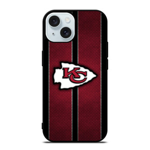 KANSAS CITY CHIEFS NFL METAL STRIPE iPhone 15 Case Cover