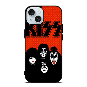 KISS RED ROCK BAND iPhone 15 Case Cover