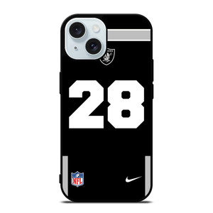 LAS VEGAS RAIDERS JOSH JACOBS 28 NFL NIKE iPhone 15 Case Cover LAS VEGAS RAIDERS JOSH JACOBS 28 NFL NIKE iPhone 15 Case Cover