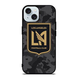 LOS ANGELES FC MLS BLACK CAMO iPhone 15 Case Cover LOS ANGELES FC MLS BLACK CAMO iPhone 15 Case Cover