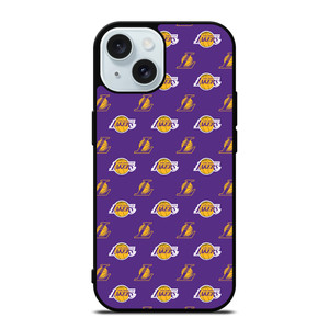 LOS ANGELES LAKERS NBA PATTERN iPhone 15 Case Cover LOS ANGELES LAKERS NBA PATTERN iPhone 15 Case Cover