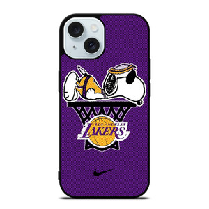LOS ANGELES LAKERS NIKE SNOOPY iPhone 15 Case Cover LOS ANGELES LAKERS NIKE SNOOPY iPhone 15 Case Cover
