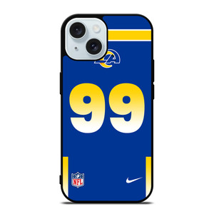 LOS ANGELES RAMS AARON DONALD 99 NFL NIKE iPhone 15 Case Cover LOS ANGELES RAMS AARON DONALD 99 NFL NIKE iPhone 15 Case Cover