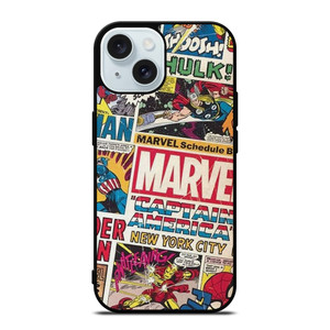 MARVEL COMICS COLLAGE iPhone 15 Case Cover