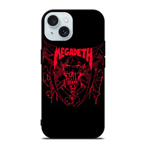 MEGADETH METAL BAND LOGO iPhone 15 Case Cover MEGADETH METAL BAND LOGO iPhone 15 Case Cover