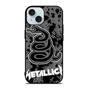 METALLICA BAND BLACK SNAKE iPhone 15 Case Cover METALLICA BAND BLACK SNAKE iPhone 15 Case Cover