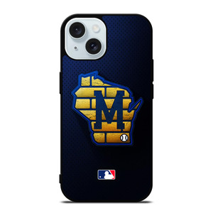 MILWAUKEE BREWERS MLB BASEBALL ICON iPhone 15 Case Cover MILWAUKEE BREWERS MLB BASEBALL ICON iPhone 15 Case Cover