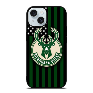 MILWAUKEE BUCKS NBA USA FLAG iPhone 15 Case Cover MILWAUKEE BUCKS NBA USA FLAG iPhone 15 Case Cover
