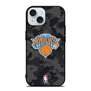NEW YORK KNICKS BLACK CAMO iPhone 15 Case Cover NEW YORK KNICKS BLACK CAMO iPhone 15 Case Cover