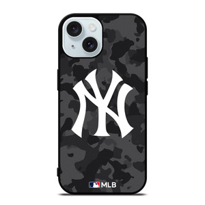 NEW YORK YANKEES BASEBALL BLACK CAMO iPhone 15 Case Cover