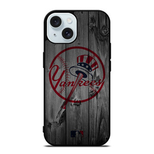 NEW YORK YANKEES BASEBALL MLB WOOD LOGO iPhone 15 Case Cover NEW YORK YANKEES BASEBALL MLB WOOD LOGO iPhone 15 Case Cover