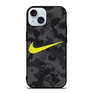 NIKE SWOOSH BLACK CAMO iPhone 15 Case Cover NIKE SWOOSH BLACK CAMO iPhone 15 Case Cover