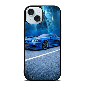 NISSAN GTR GODZILLA BLUE 2 iPhone 15 Case Cover NISSAN GTR GODZILLA BLUE 2 iPhone 15 Case Cover
