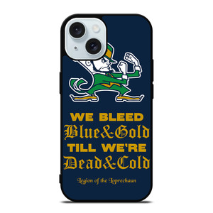 NOTRE DAME BLEED BLUE AND GOLD iPhone 15 Case Cover NOTRE DAME BLEED BLUE AND GOLD iPhone 15 Case Cover