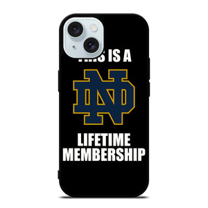 NOTRE DAME FIGHTING IRISH MEMBERSHIP iPhone 15 Case Cover NOTRE DAME FIGHTING IRISH MEMBERSHIP iPhone 15 Case Cover