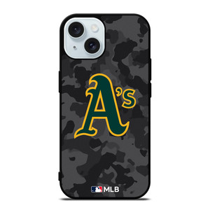 OAKLAND ATHLETICS BASEBALL BLACK CAMO iPhone 15 Case Cover