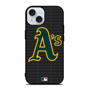 OAKLAND ATHLETICS BASEBALL BLACK iPhone 15 Case Cover OAKLAND ATHLETICS BASEBALL BLACK iPhone 15 Case Cover