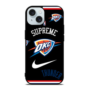 OKLAHOMA CITY THUNDER NBA X SUPREME NIKE iPhone 15 Case Cover OKLAHOMA CITY THUNDER NBA X SUPREME NIKE iPhone 15 Case Cover