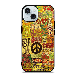 PEACE TAPESTRY PATTERN iPhone 15 Case Cover