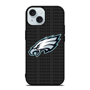 PHILADELPHIA EAGLES FOOTBALL TEXT iPhone 15 Case Cover