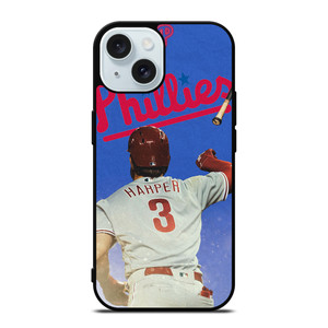 PHILADELPHIA PHILLIES BRYCE HARPER iPhone 15 Case Cover PHILADELPHIA PHILLIES BRYCE HARPER iPhone 15 Case Cover