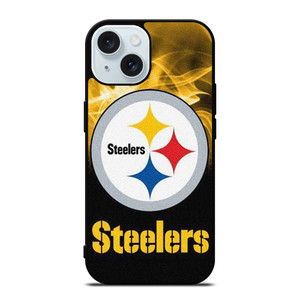 PITTSBURGH STEELERS NFL FIRE iPhone 15 Case Cover PITTSBURGH STEELERS NFL FIRE iPhone 15 Case Cover