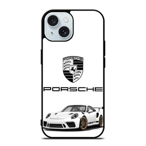 PORSCHE GT3 RS WHITE iPhone 15 Case Cover PORSCHE GT3 RS WHITE iPhone 15 Case Cover
