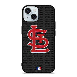 SAINT LOUIS CARDINALS BASEBALL BLACK iPhone 15 Case Cover