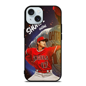 SHOHEI OHTANI LOS ANGELES ANGELS BASEBALL iPhone 15 Case Cover SHOHEI OHTANI LOS ANGELES ANGELS BASEBALL iPhone 15 Case Cover
