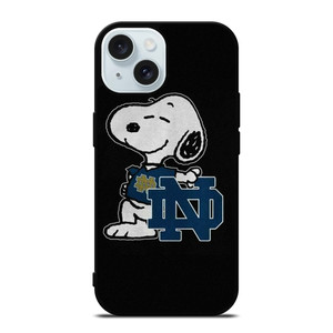 SNOOPY NOTRE DAME FIGHTING IRISH iPhone 15 Case Cover SNOOPY NOTRE DAME FIGHTING IRISH iPhone 15 Case Cover