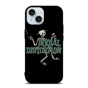 SOCIAL DISTORTION SKULL ART iPhone 15 Case Cover