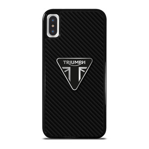 TRIUMPH MOTORCYCLES CARBON FIBER iPhone X / XS Case Cover
