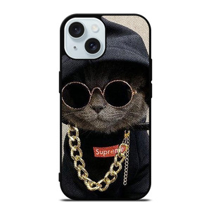 SUPREME SWAG CAT iPhone 15 Case Cover SUPREME SWAG CAT iPhone 15 Case Cover