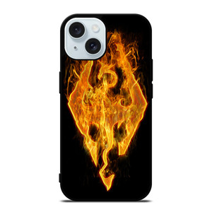 THE ELDER SCROLLS SKYRIM FIRE SIGN iPhone 15 Case Cover