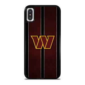WASHINGTON COMMANDERS NFL METAL STRIPE iPhone X / XS Case Cover