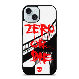 ZERO SKATEBOARDS SLOGAN iPhone 15 Case Cover ZERO SKATEBOARDS SLOGAN iPhone 15 Case Cover
