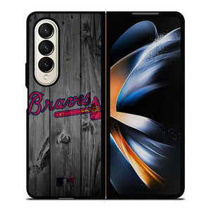 ATLANTA BRAVES BASEBALL MLB WOOD LOGO Samsung Galaxy Z Fold 4 Case Cover ATLANTA BRAVES BASEBALL MLB WOOD LOGO Samsung Galaxy Z Fold 4 Case Cover