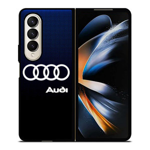 AUDI CAR BLUE Samsung Galaxy Z Fold 4 Case Cover AUDI CAR BLUE Samsung Galaxy Z Fold 4 Case Cover