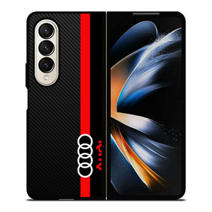 AUDI RED STRIPE LOGO Samsung Galaxy Z Fold 4 Case Cover AUDI RED STRIPE LOGO Samsung Galaxy Z Fold 4 Case Cover