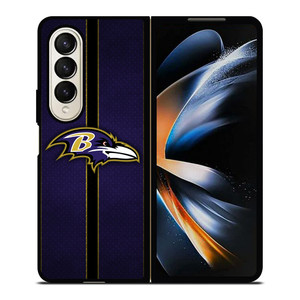 BALTIMORE RAVENS NFL METAL STRIPE Samsung Galaxy Z Fold 4 Case Cover BALTIMORE RAVENS NFL METAL STRIPE Samsung Galaxy Z Fold 4 Case Cover