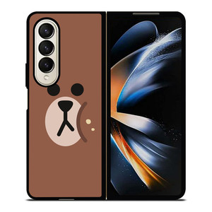 BROWN LINE FRIENDS Samsung Galaxy Z Fold 4 Case Cover BROWN LINE FRIENDS Samsung Galaxy Z Fold 4 Case Cover