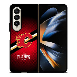 CALGARY FLAMES NHL HOCKEY Samsung Galaxy Z Fold 4 Case Cover