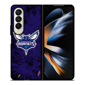 CHARLOTTE HORNETS BASKETBALL NBA FIRE Samsung Galaxy Z Fold 4 Case Cover CHARLOTTE HORNETS BASKETBALL NBA FIRE Samsung Galaxy Z Fold 4 Case Cover