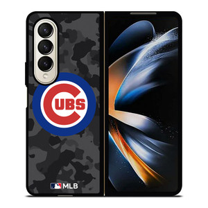 CHICAGO CUBS BASEBALL BLACK CAMO Samsung Galaxy Z Fold 4 Case Cover CHICAGO CUBS BASEBALL BLACK CAMO Samsung Galaxy Z Fold 4 Case Cover