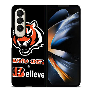 CINCINNATI BENGALS FOOTBALL WHO DEY Samsung Galaxy Z Fold 4 Case Cover