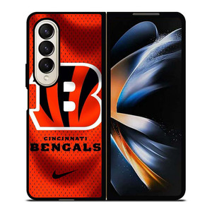 CINCINNATI BENGALS NFL TEAM Samsung Galaxy Z Fold 4 Case Cover CINCINNATI BENGALS NFL TEAM Samsung Galaxy Z Fold 4 Case Cover